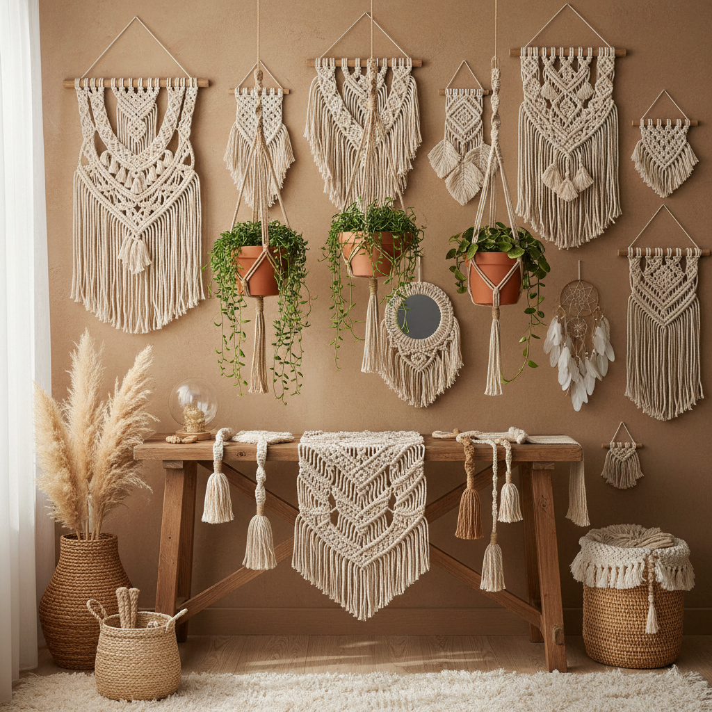 Varios diseños de Macramé