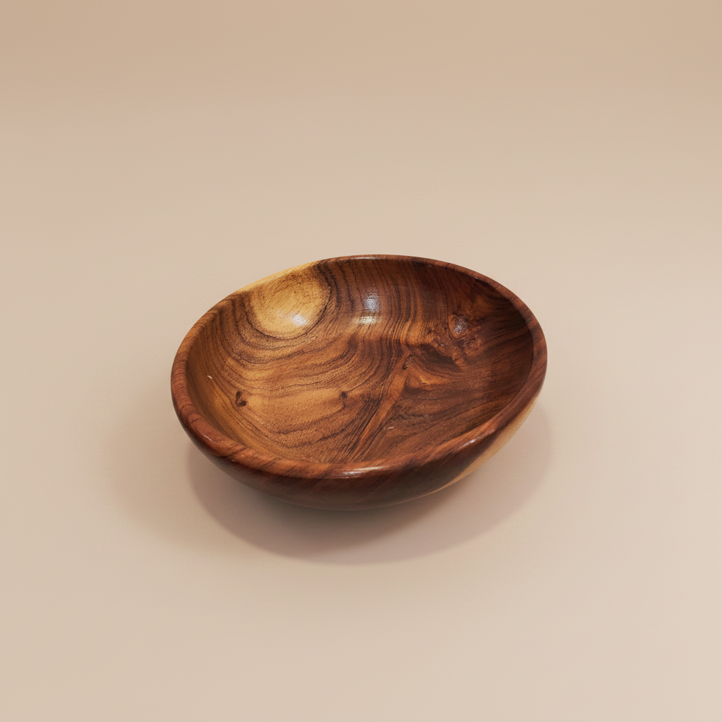 Ensaladera Artesanal Tallada a Mano en Madera