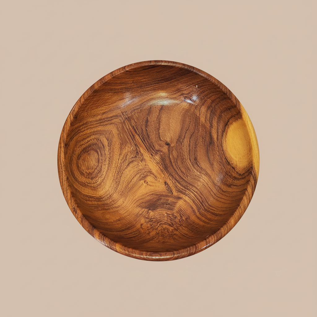 Ensaladera Artesanal Tallada a Mano en Madera